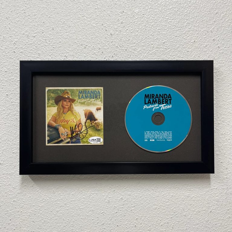 Miranda Lambert Signed CD Insert Postcards from Texas Framed Display JSA