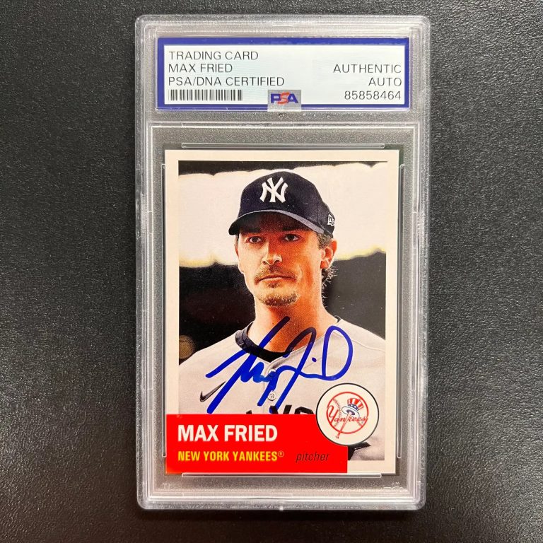 1989 Topps #855 Max Fried Signed Card Auto PSA Slabbed Yankees