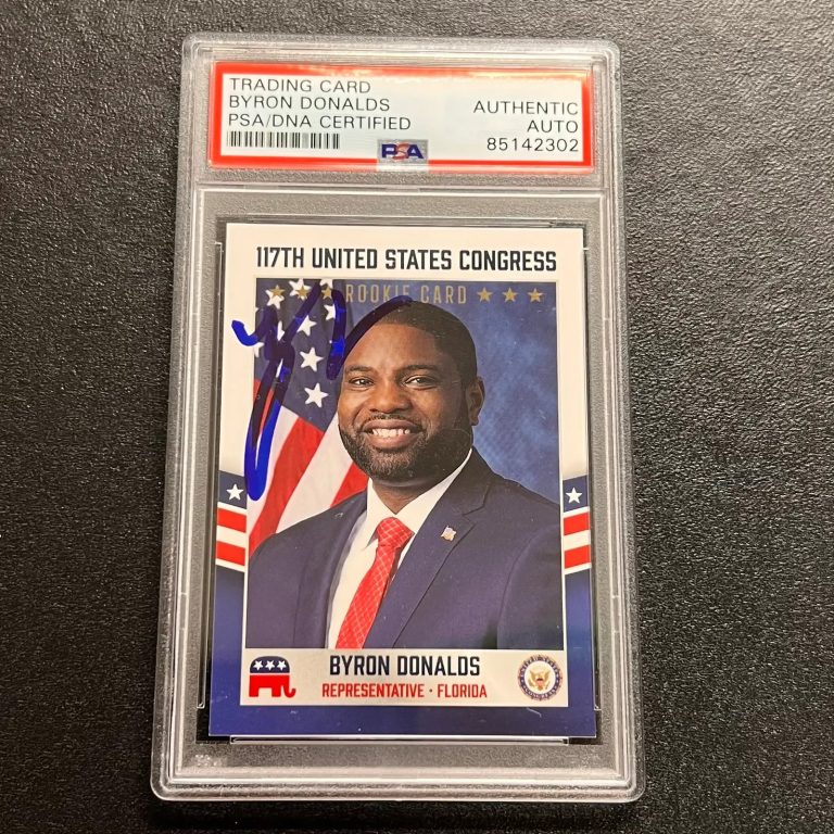 2021 Fascinating Cards Byron Donalds #206 Signed Card Auto PSA Slabbed