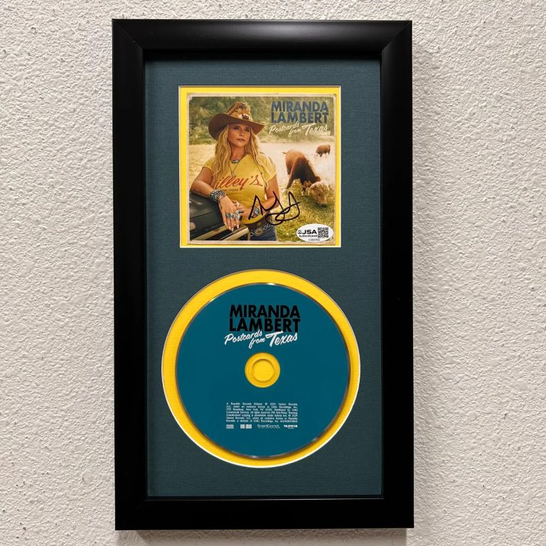 Miranda Lambert Signed Postcards from Texas Framed Display CD Album JSA