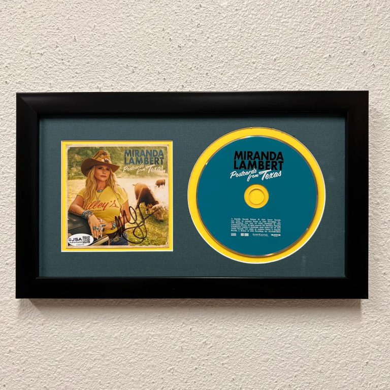 Miranda Lambert Signed Postcards from Texas CD Insert Framed Display JSA