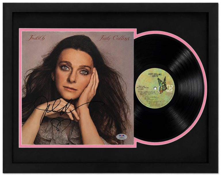 Judy Collins Signed Judith Custom Framed Vinyl Album PSA Auth
