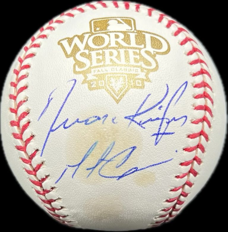 Matt Cain Signed MLB 2010 World Series Baseball PSA Autographed