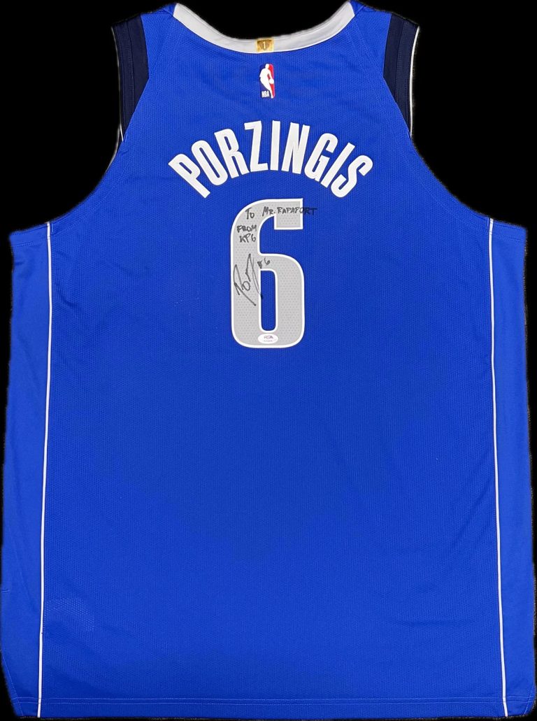 Kristaps Porzingis Signed Jersey PSA Dallas Mavericks Autographed