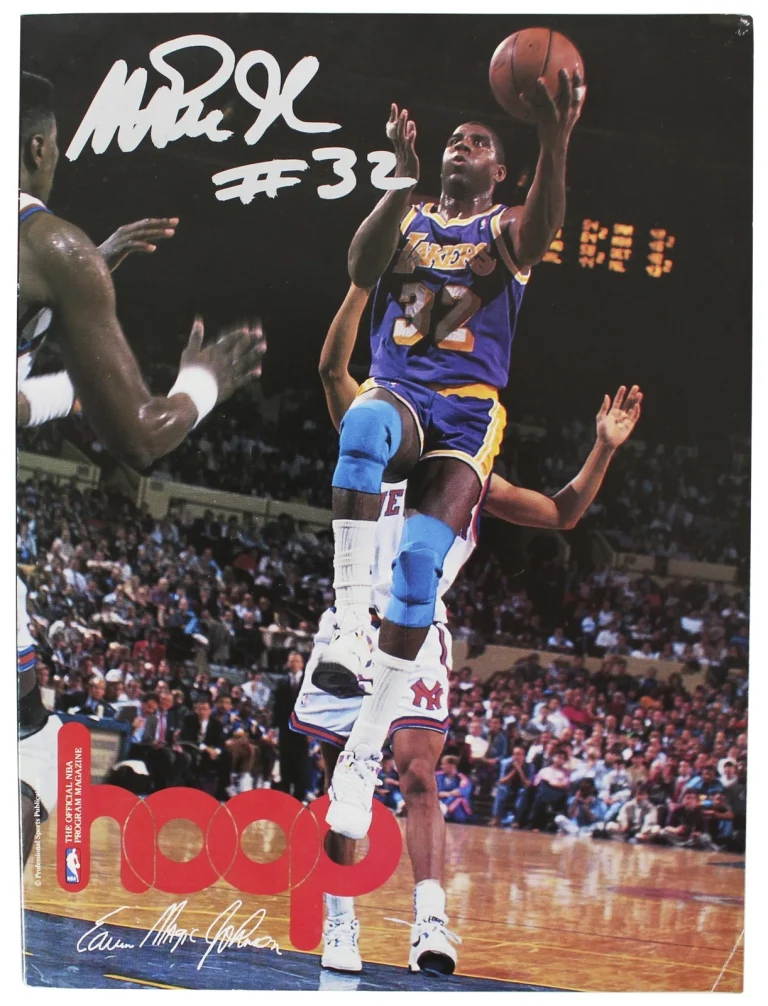 Lakers Magic Johnson Signed 1992 Jersey Retirement Game Program BAS Wit #WY99787