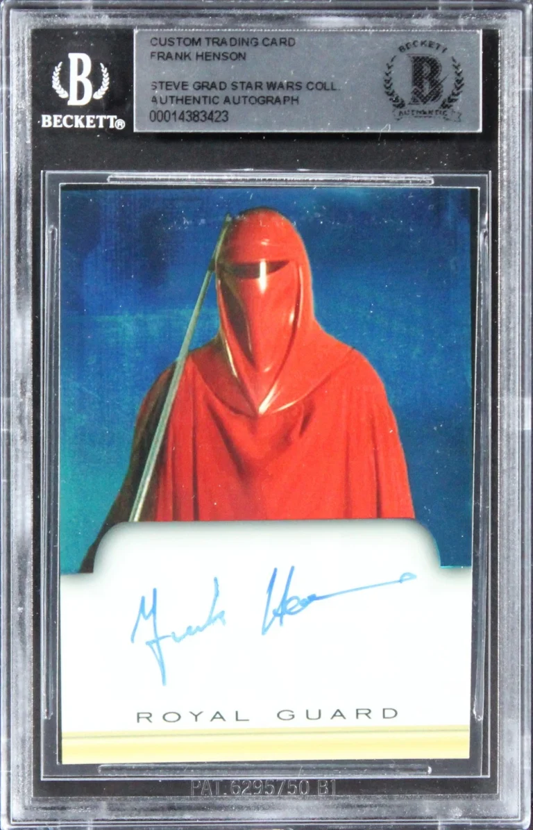 Frank Henson Star Wars Authentic Signed Custom Trading Card BAS Slabbed