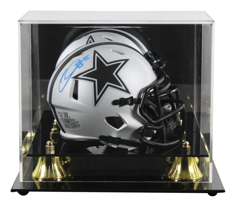 Cowboys CeeDee Lamb Authentic Signed Rave Speed Mini Helmet W/ Case Fanatics