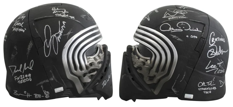 Star Wars (19) Driver, Ridley, Daniels, Mayhew, Signed Kylo Ren FS Helmet BAS