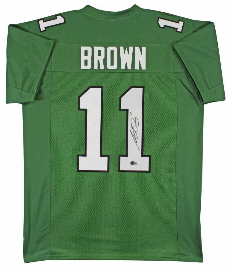 A.J. Brown Authentic Signed Kelly Green Pro Style Jersey BAS Witnessed 2