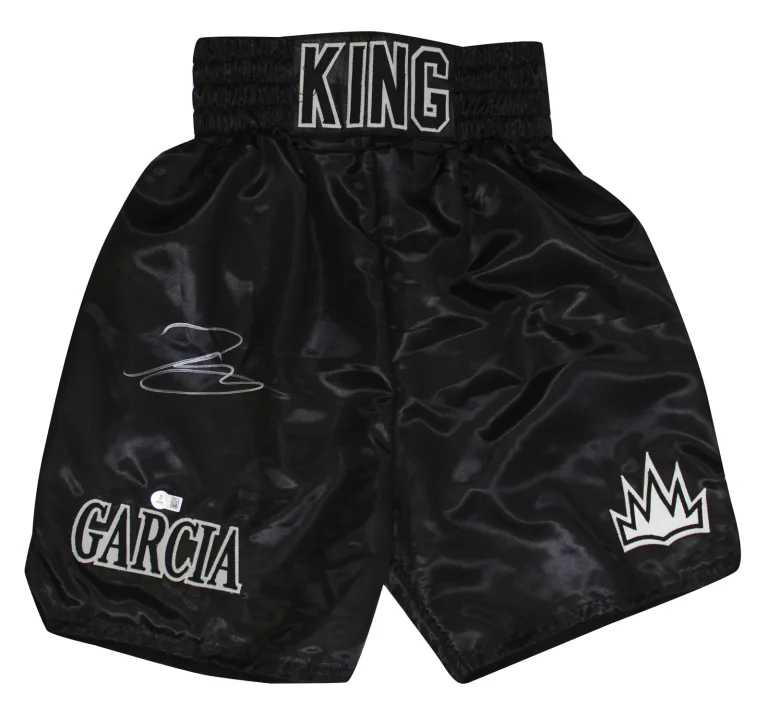 Ryan Garcia Authentic Signed Black King Boxing Trunks BAS Witnessed #2W263322