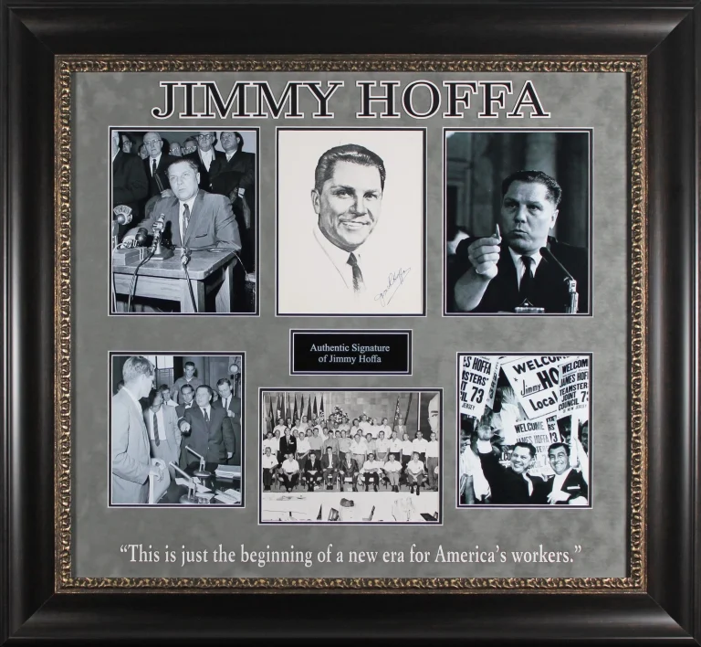 Jimmy Hoffa Teamsters Authentic Signed 8x10 Framed Photo BAS #AE13952