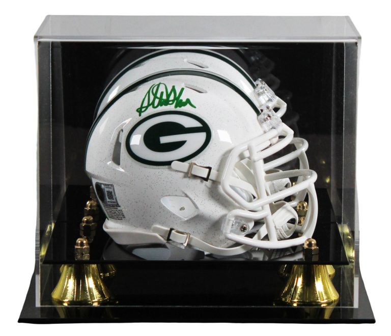 Packers Sterling Sharpe Signed 2024 On-Field Alt Speed Mini Helmet W/ Case BAS W