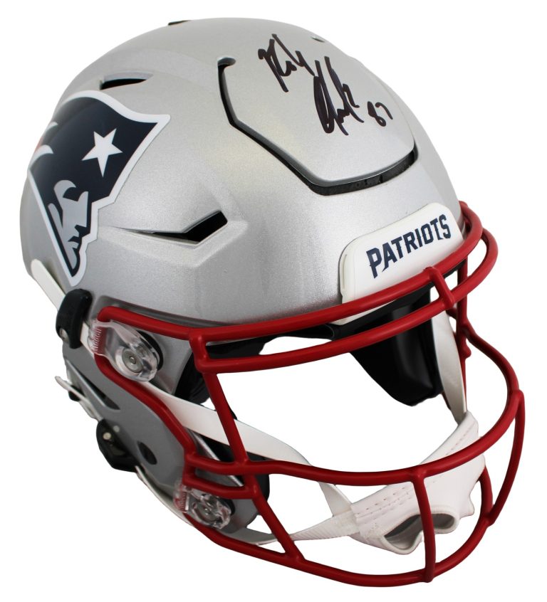 Patriots Rob Gronkowski Signed Speed Flex Full Size Helmet BAS Witnessed