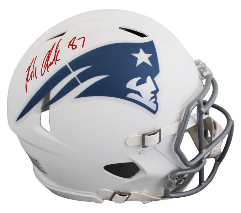 Patriots Rob Gronkowski Signed 2025 Rivalries F/S Speed Proline Helmet BAS Wit
