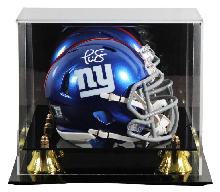 Giants Phil Simms Authentic Signed Speed Mini Helmet W/ Case BAS Witnessed