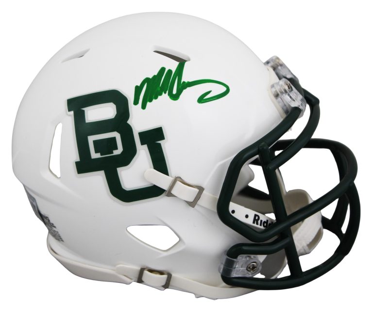 Baylor Mike Singletary Authentic Signed Speed Mini Helmet BAS Witnessed