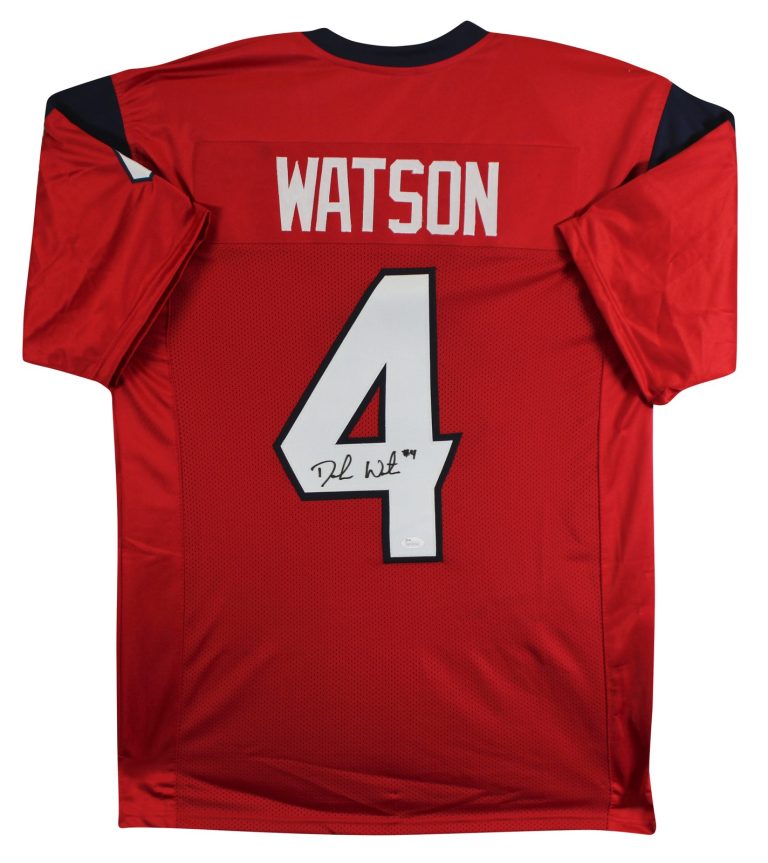 Deshawn Watson Authentic Signed Red Pro Style Jersey Autographed JSA #WP360590
