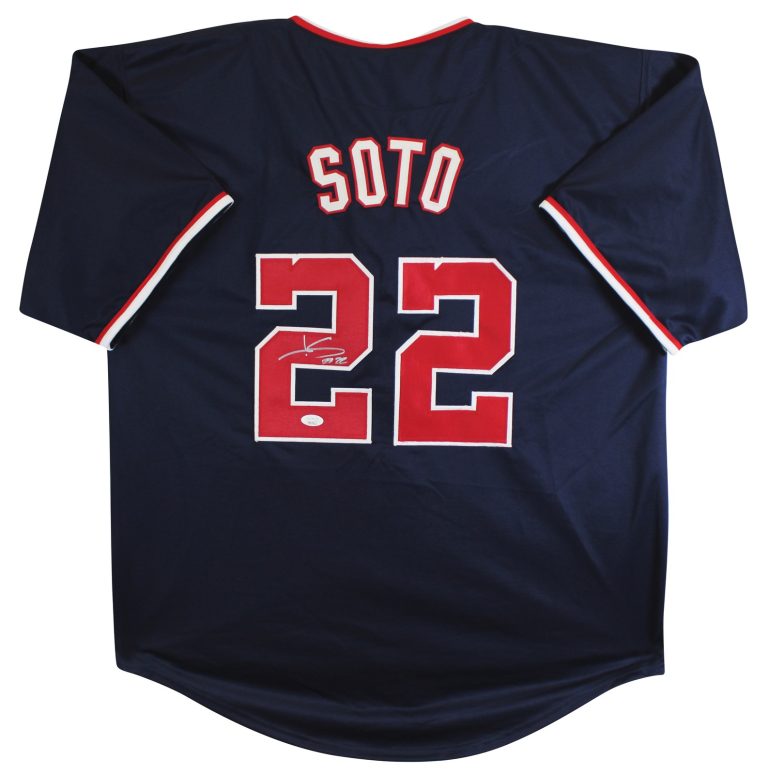 Juan Soto Authentic Signed Navy Pro Style Jersey Autographed JSA #FF87913