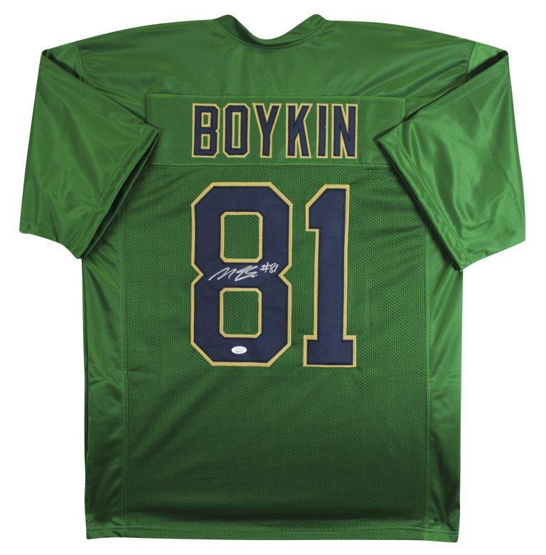 Notre Dame Miles Boykin Authentic Signed Green Pro Style Jersey JSA #WPP500016