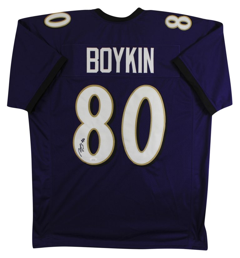 Miles Boykin Authentic Signed Purple Pro Style Jersey Autographed JSA #WPP500036