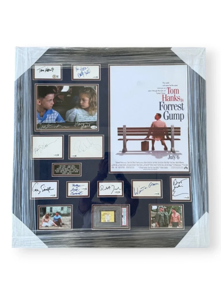 Forest Gump Signed Cuts & Photo Tom Hanks Sally Field Gary Sinise +8 Framed JSA