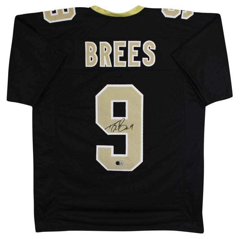 Drew Brees Authentic Signed Black Pro Style Jersey Autographed BAS Witnessed