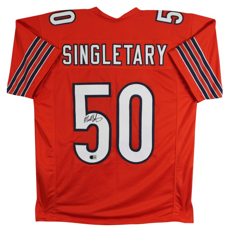 Mike Singletary Authentic Signed Orange Pro Style Jersey BAS Witnessed