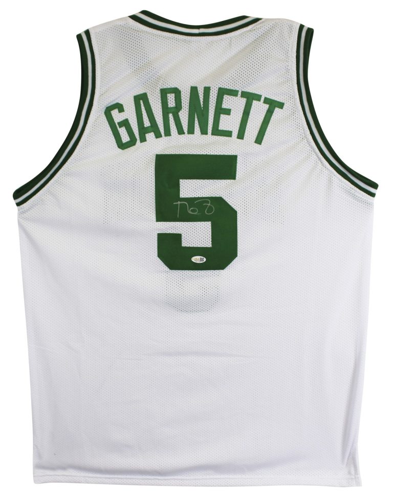 Kevin Garnett Authentic Signed White Pro Style Jersey Autographed JSA Witness