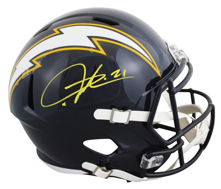 Chargers LaDainian Tomlinson Signed 1988-06 TB Full Size Speed Rep Helmet BAS W