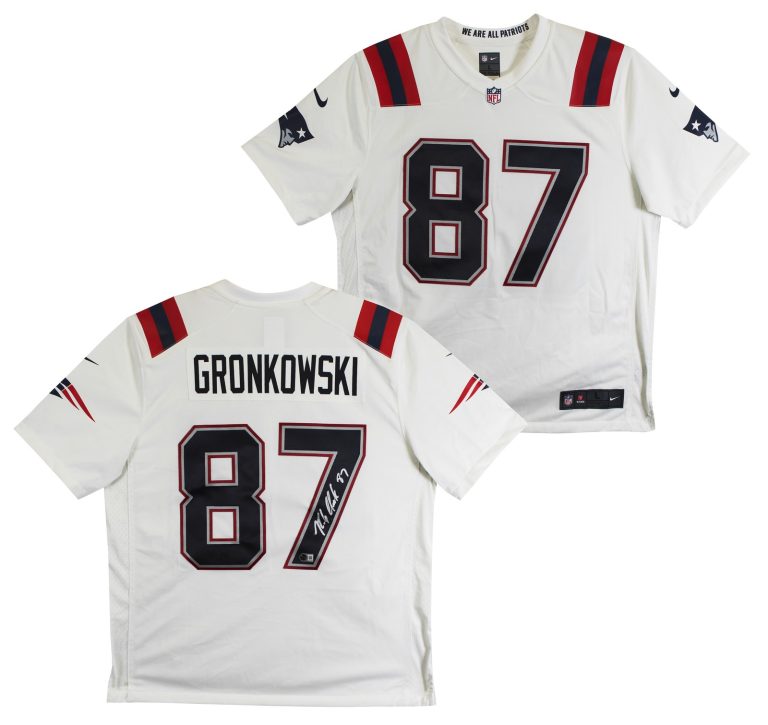 Patriots Rob Gronkowski Signed White 2020 Nike Limited Jersey BAS Witnessed
