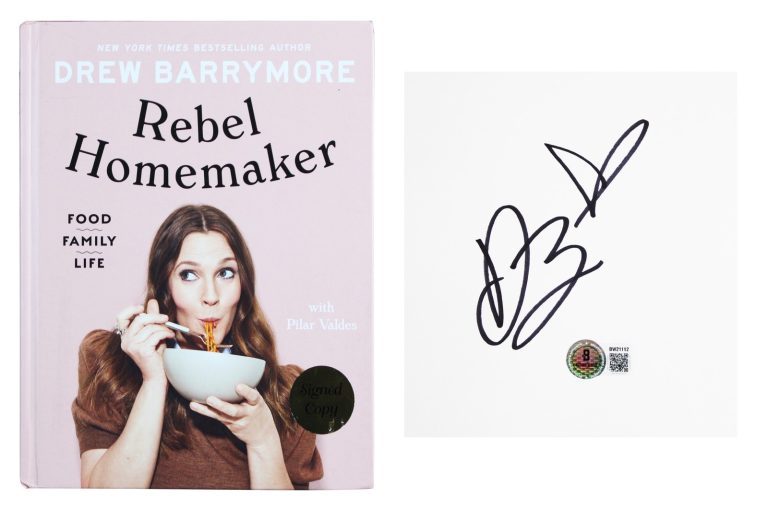Drew Barrymore Authentic Signed Rebel Homemaker Hardcover Book Autographed BAS