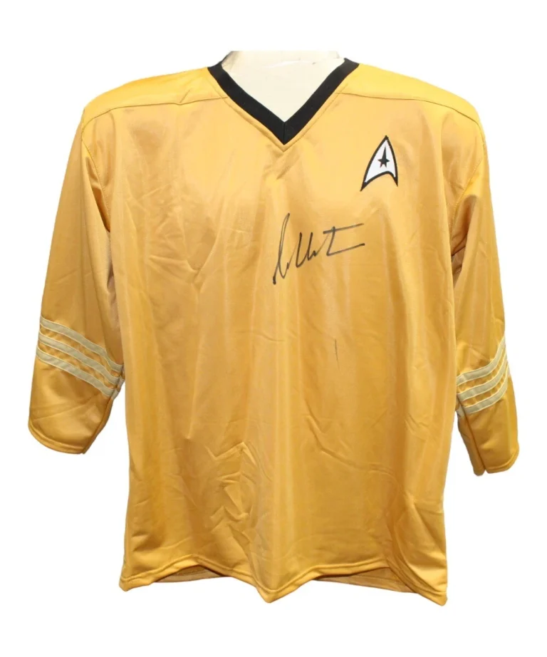 William Shatner Autographed/Signed Star Trek Shirt Beckett 41174