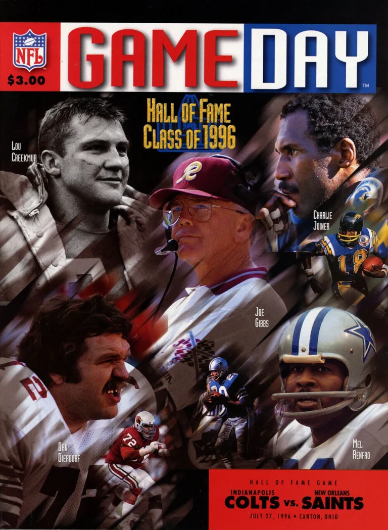 1996 Gameday Hall of Fame Game Program Colts vs Saints 42464