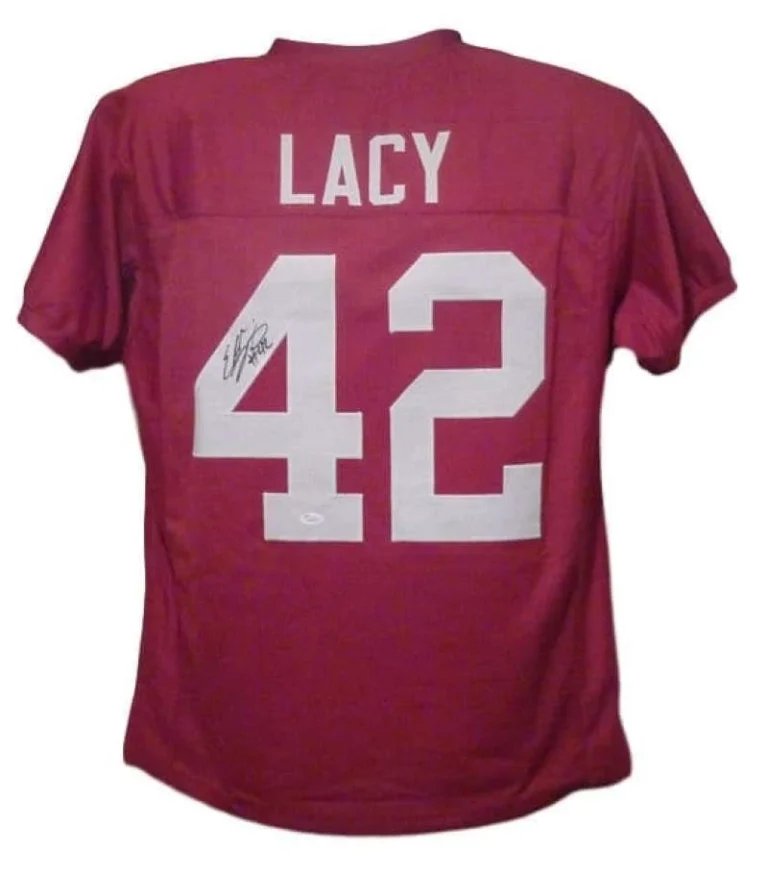 Eddie Lacy Autographed/Signed College Style XL Red Jersey JSA 12023