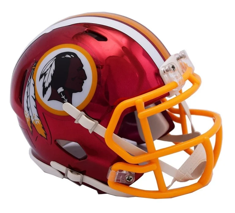Washington Redskins Chrome Speed Mini Helmet Riddell New In Box 17181