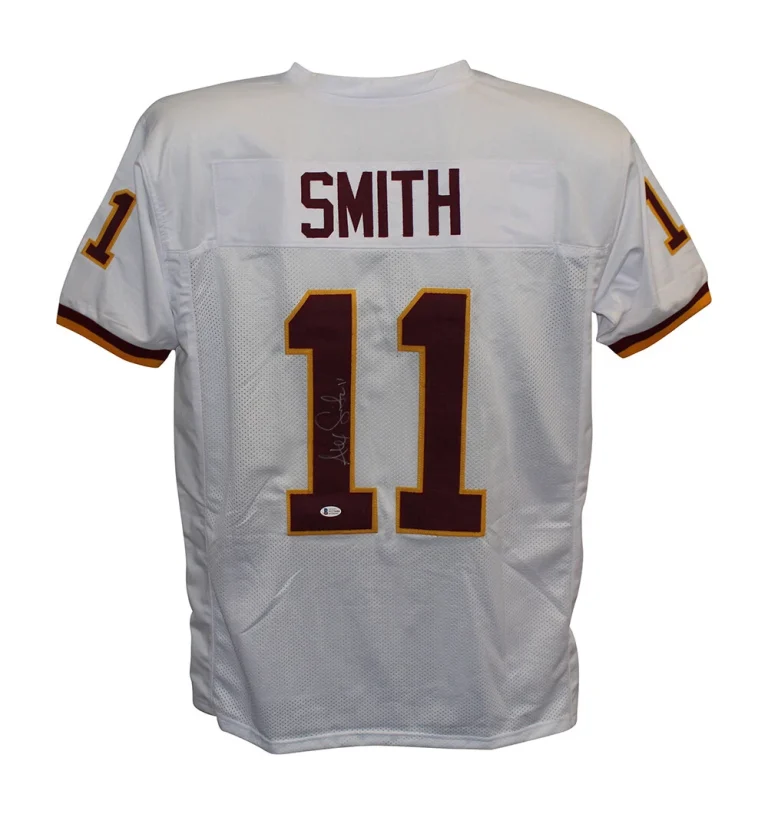 Alex Smith Autographed/Signed Pro Style White XL Jersey BAS 31735