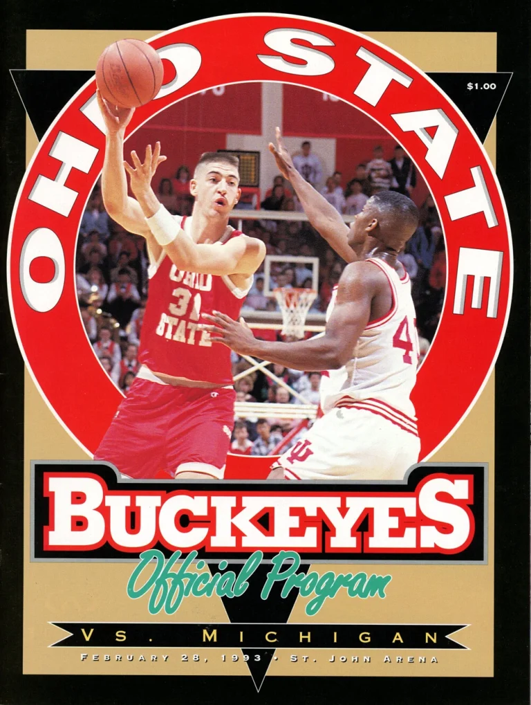 Ohio State Buckeyes vs Michigan Wolverines 2/28/1993 Program 38372