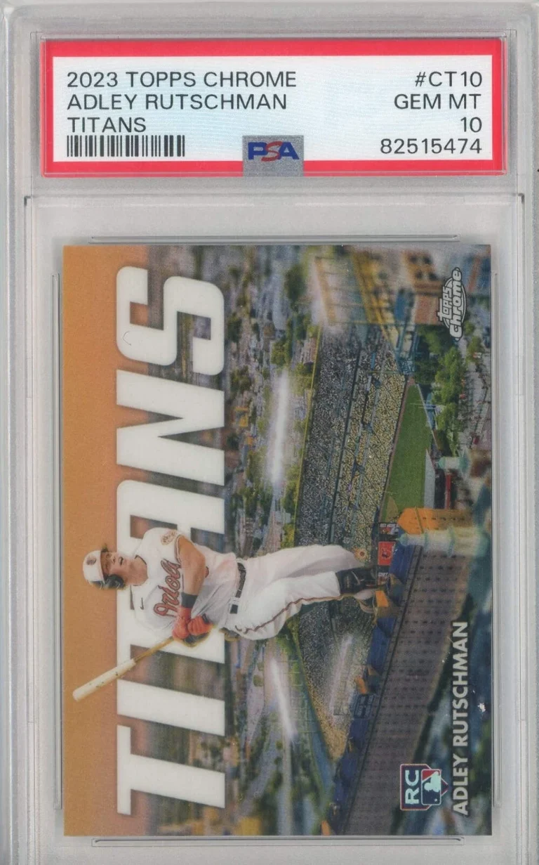 Graded 2023 Topps Chrome Adley Rutschman #CT10 Titans RC Baseball Card PSA 10