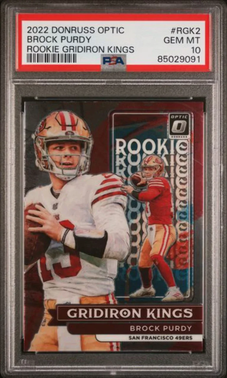 Graded 2022 Donruss Optic Brock Purdy #RGK2 Rookie Gridiron Kings Card PSA 10