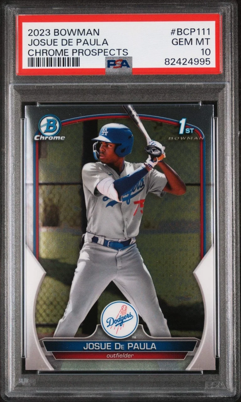 Graded 2023 Bowman Josue De Paula #BCP111 Chrome Prospects Baseball Card PSA 10