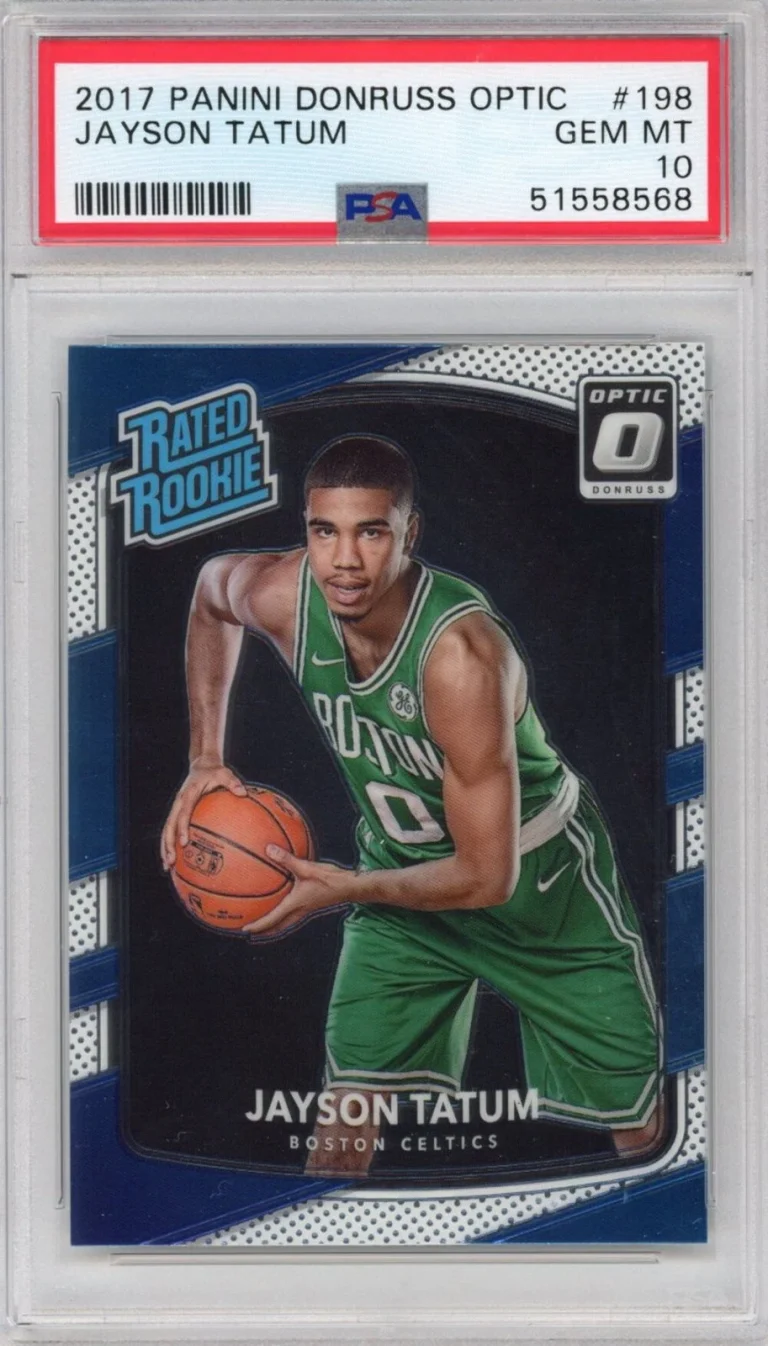 Graded 2017-18 Panini Donruss Optic Jayson Tatum #198 Rookie RC Basketball Card