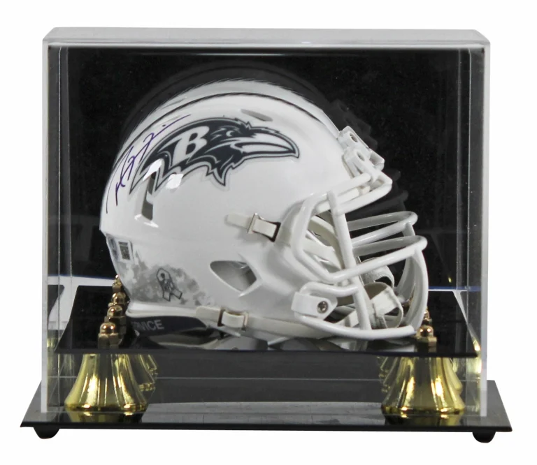 Ravens Ray Lewis Signed Salute To Service III Speed Mini Helmet W/ Case BAS Wit