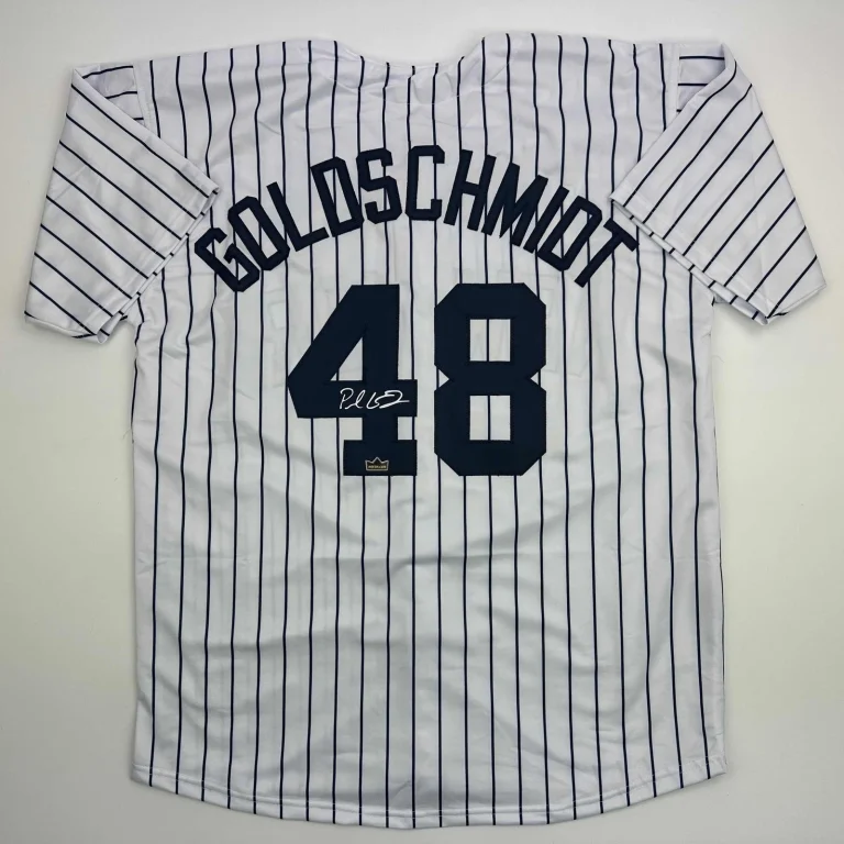 Facsimile Autographed Paul Goldschmidt New York Pinstripe Reprint Jersey Mens XL