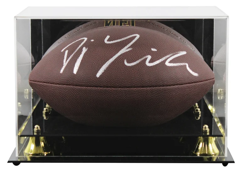 Colts D.J. Giddens Signed Wilson Super Grip Football W/ Case BAS Witnessed