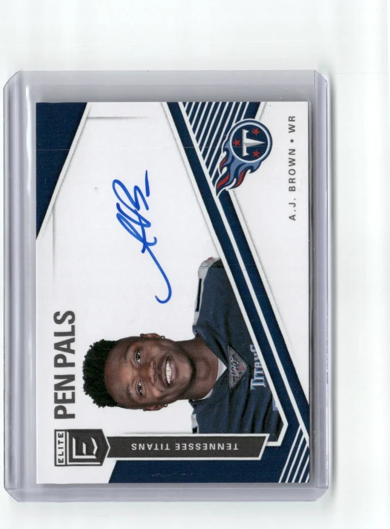 2019 Panini Donruss Elite Pen Pals AJ Brown #PP-AJ Autograph Rookie RC