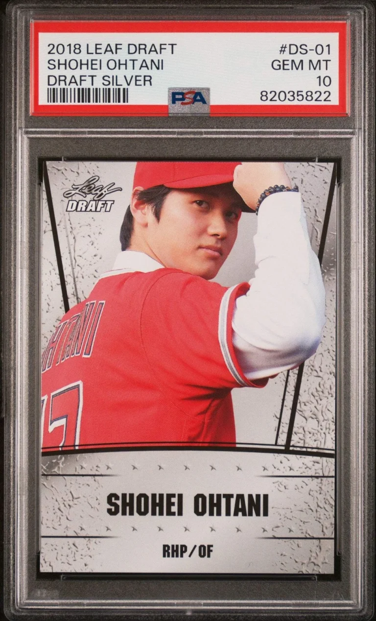 Graded 2018 Leaf Draft Shohei Ohtani #DS-01 Draft Silver RC Baseball Card PSA 10
