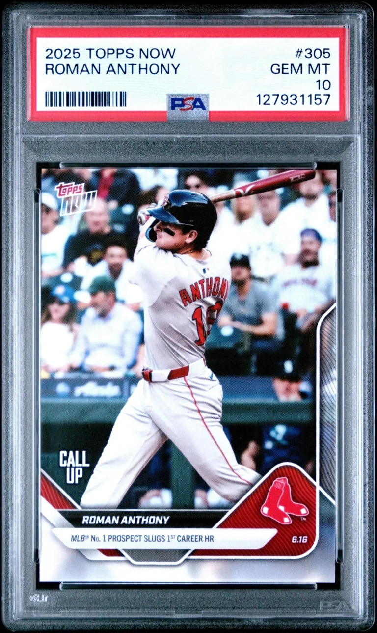Graded 2025 Topps Now Roman Anthony #305 MLB Number 1 Prospect Slugs 1st Career