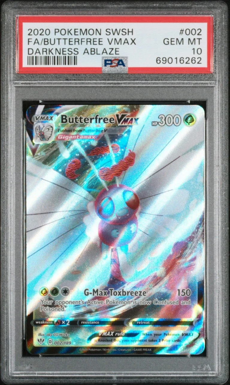 Graded 2020 Pokemon Swsh FA Butterfree Vmax #002 Darkness Ablaze Card PSA 10 Gem