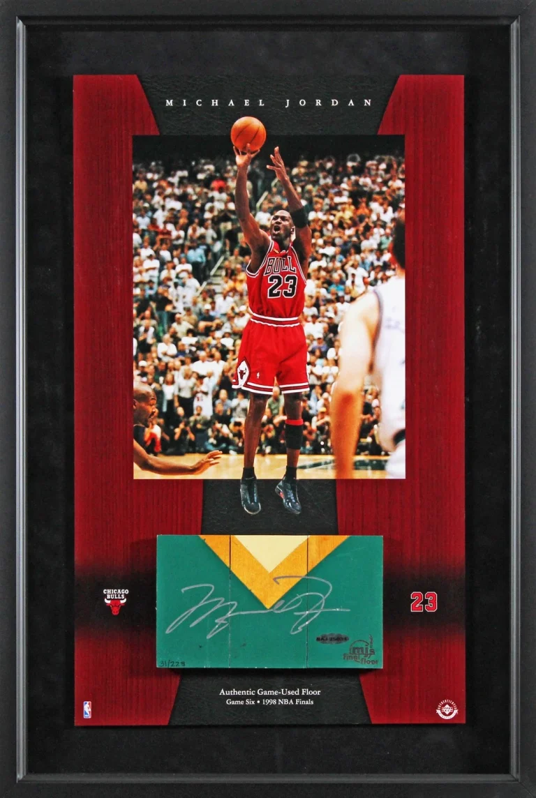 Michael Jordan Signed & Framed 1998 Finals Gm 6 Game Used Floorboard LE /233 UDA