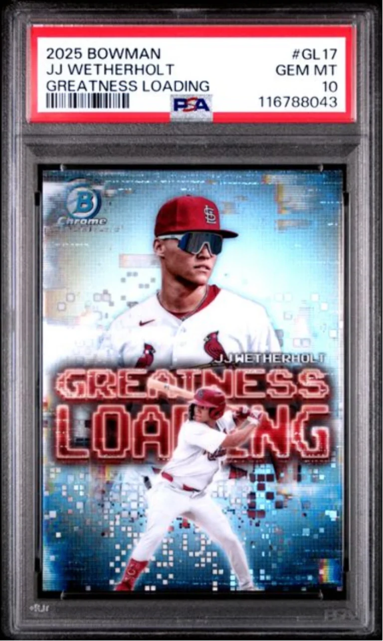 Graded 2025 Topps Bowman JJ Wetherholt GL17 Greatness Loading Rookie Card PSA 10